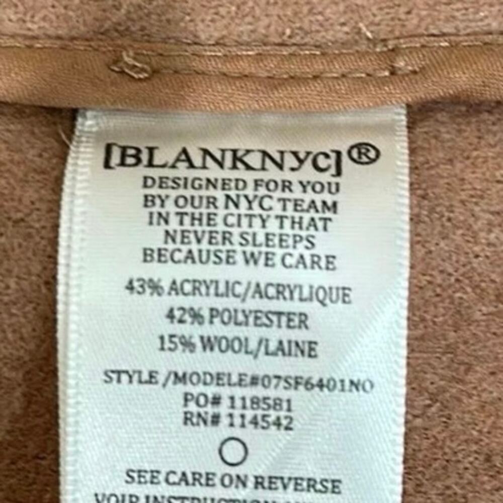 Blank NYC womens "Let's Get Lost" Fleece Blend Shacket, Large, Brown, A61 - Picture 13 of 13